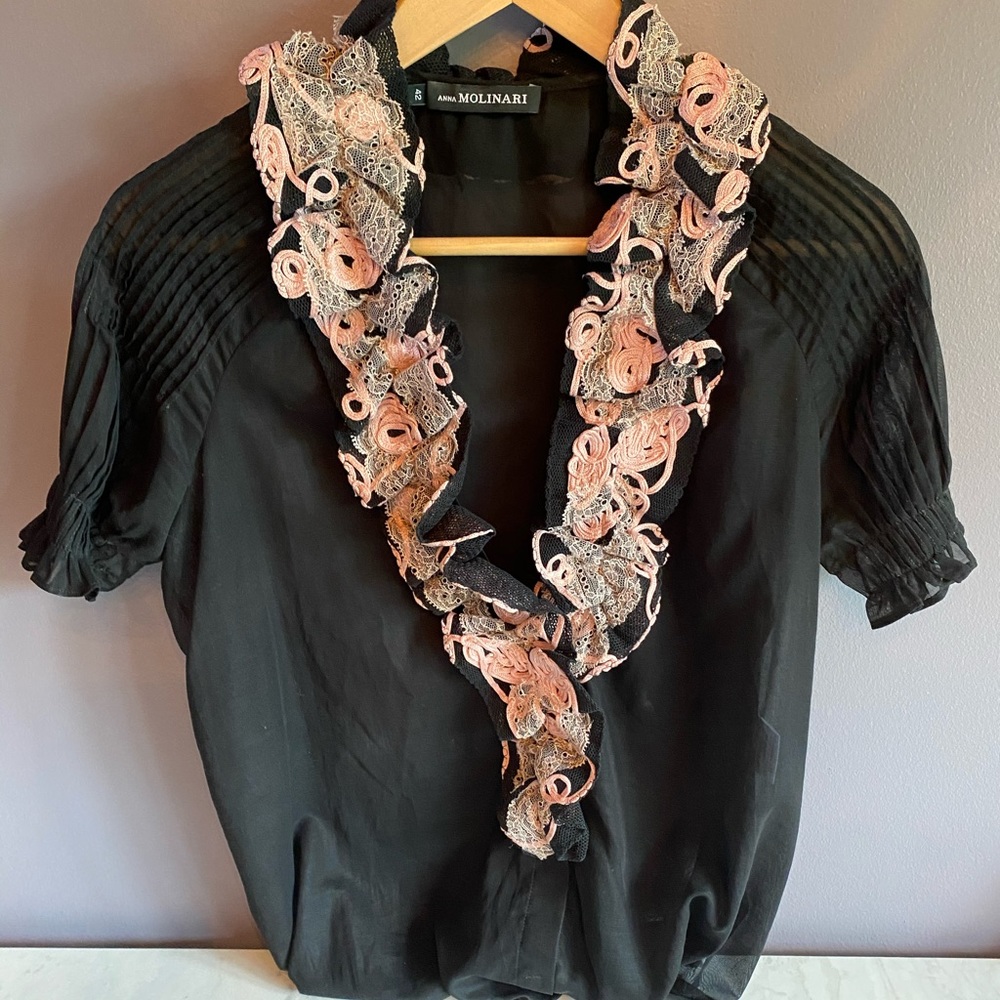 Anna Molinari  Crewel Detail Top